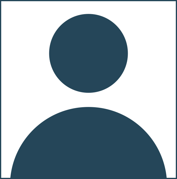 person icon consisting of a circle head divided from a half circle body --- two shapes form a bust.