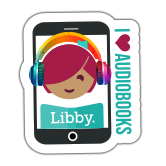 mobile phone libby icon with headphones. I love libby.