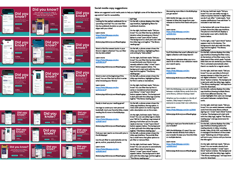 did you know toolkit preview libby preview of the "did you know" campaign from Libby's marketing resources page.