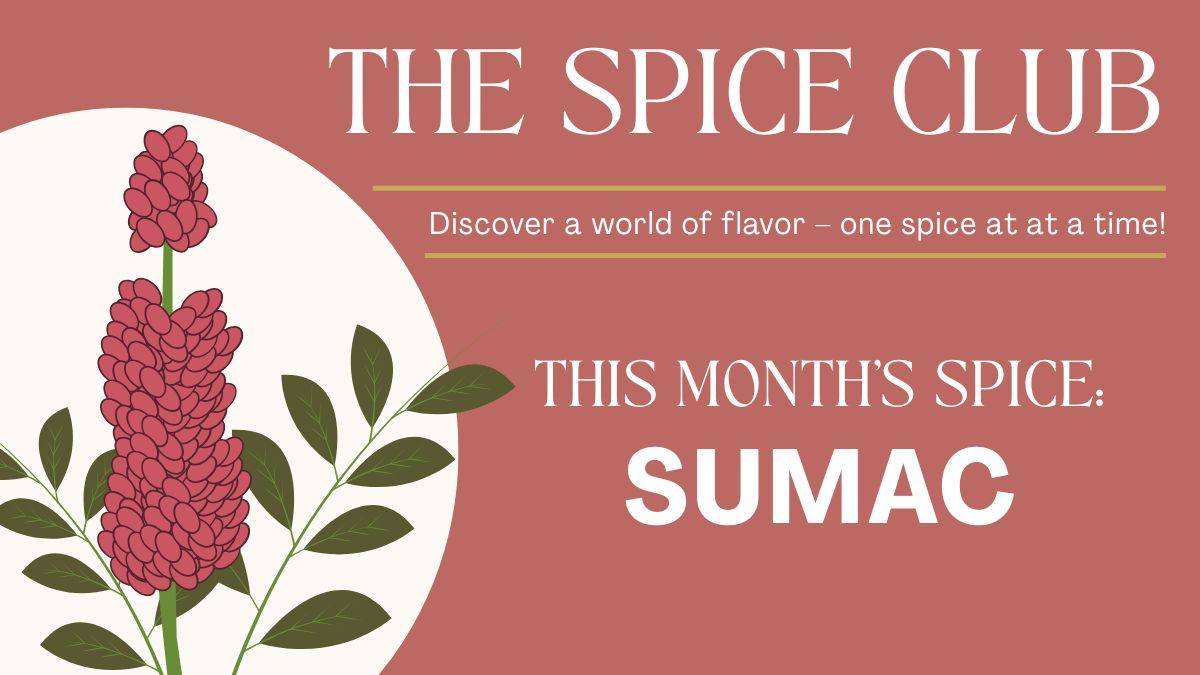 Graphic for LocalHop calendar promoting The Spice Club: Sumac