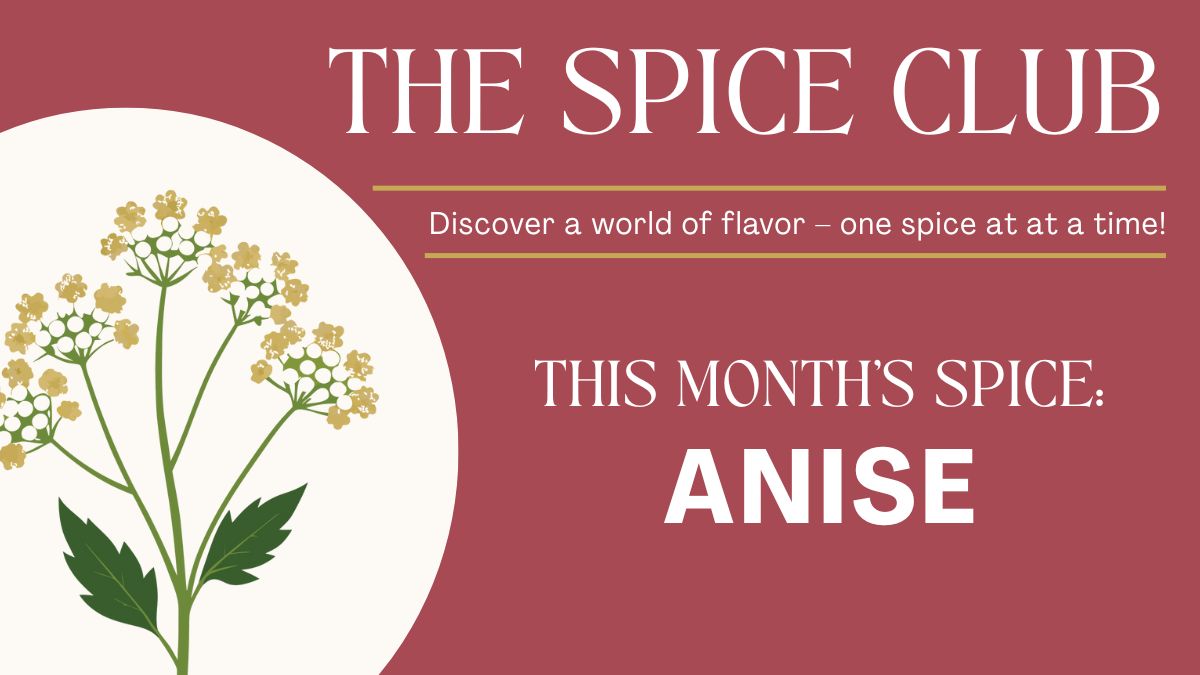 Graphic for LocalHop calendar promoting The Spice Club: Anise